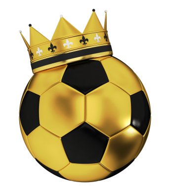 Soccer ball with crown clipart