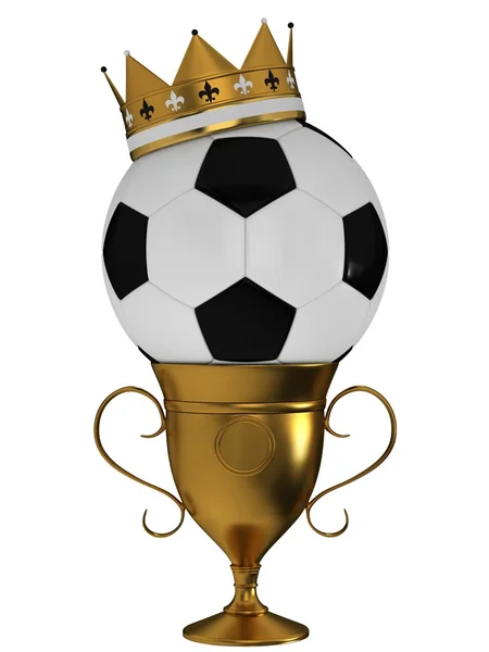 Cup with soccer balls — Stock Photo, Image