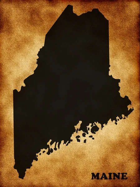 La mappa di Maine — Foto Stock