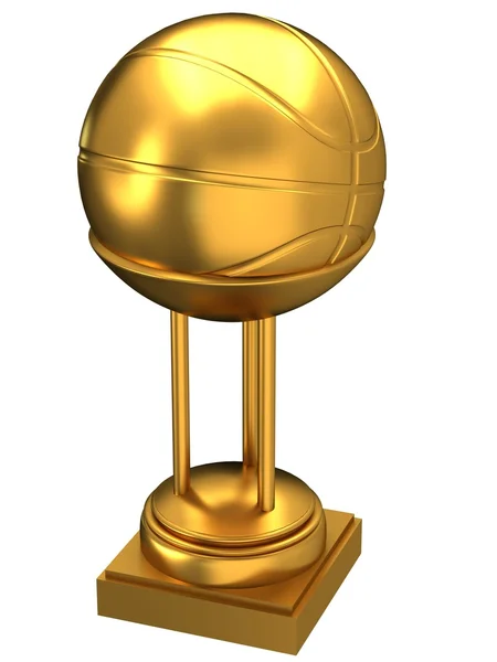 Basketballball mit Pokal — Stockfoto