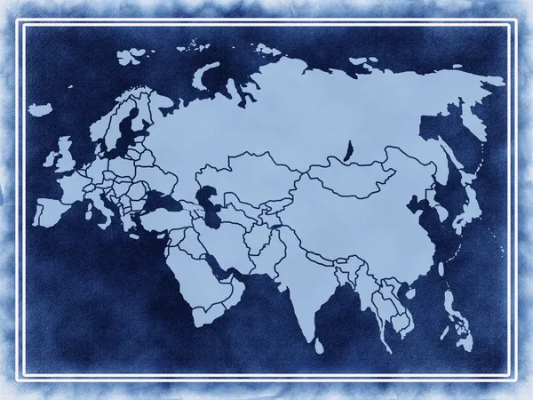 Карта Евразии — стоковое фото