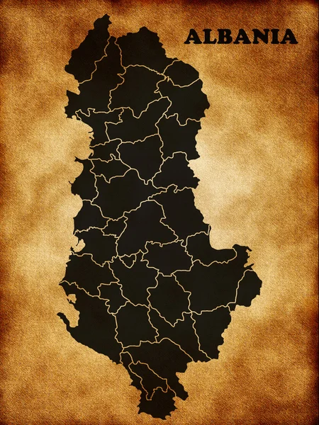 알바니아 지도 — 스톡 사진