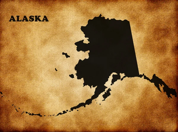 Карта Аляски — стоковое фото