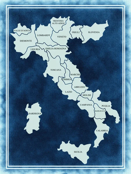イタリア地図 — ストック写真