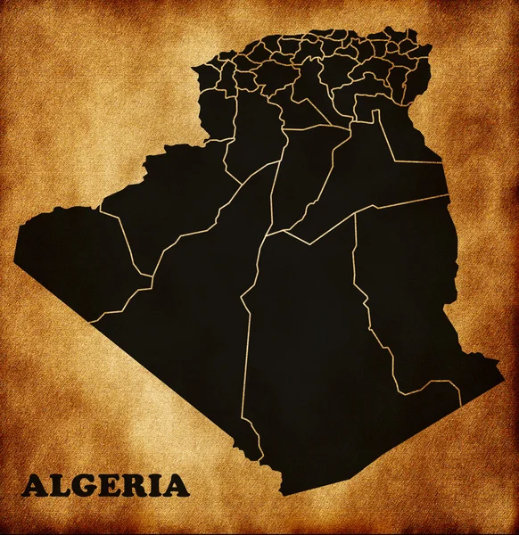 Karta över Algeriet — Stockfoto