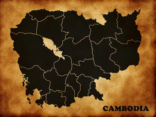 カンボジアの地図 — ストック写真