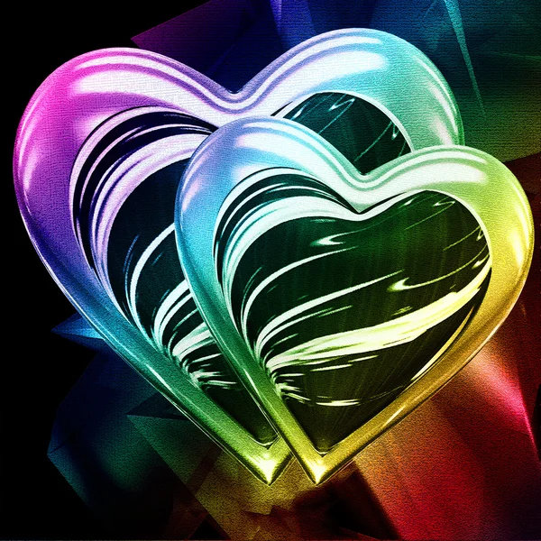 Kleurrijke hart — Stockfoto