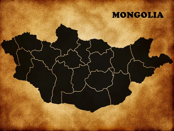 Χάρτης της Μογγολίας — Φωτογραφία Αρχείου