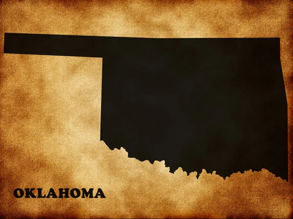 O mapa de Oklahoma — Fotografia de Stock
