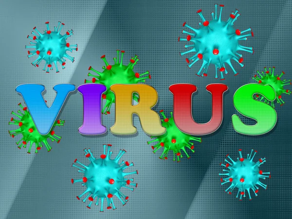 Etiqueta el virus — Foto de Stock