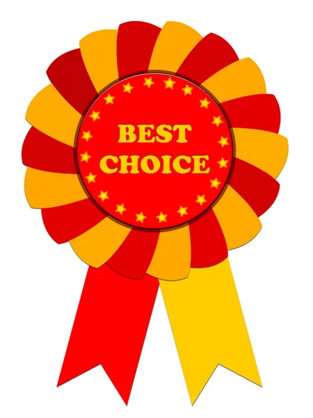 Prêmio Ribbon rotulado a melhor escolha — Fotografia de Stock