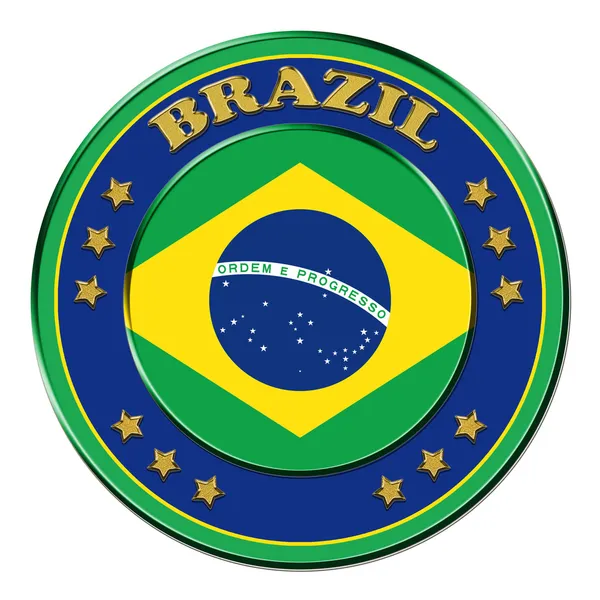Premio con los símbolos de Brasil — Foto de Stock