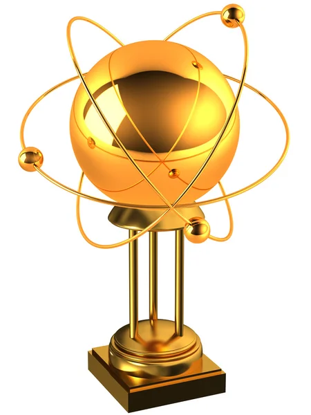 Gold atom — Stock Photo, Image