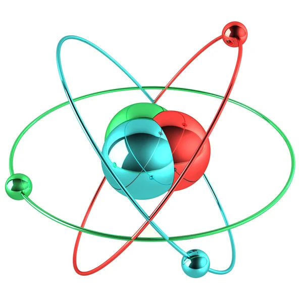 Colorful atom — Stock Fotó