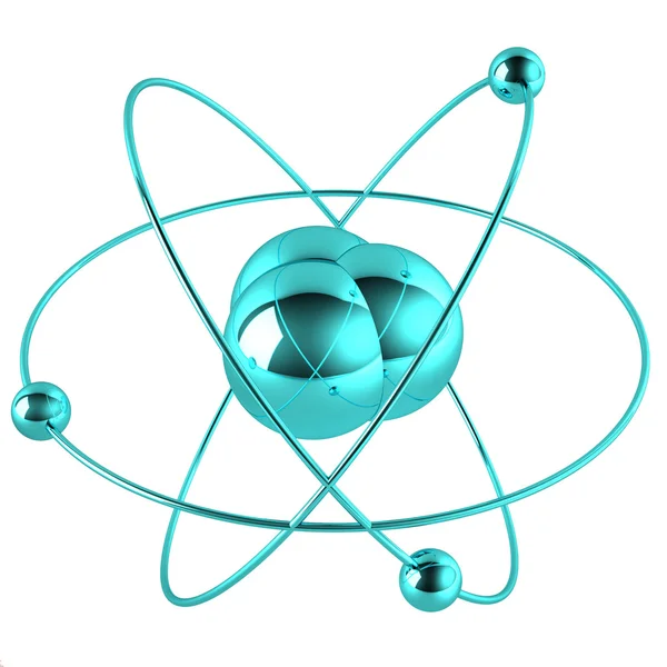 Átomo azul — Fotografia de Stock
