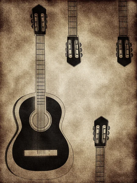 Fundo abstrato com uma guitarra — Fotografia de Stock