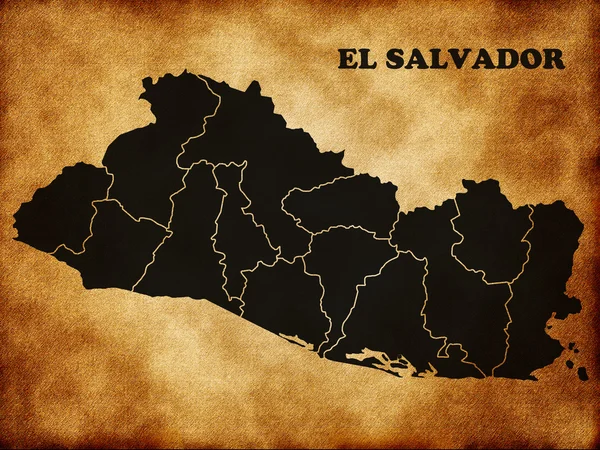 萨尔瓦多共和国地图 — 图库照片