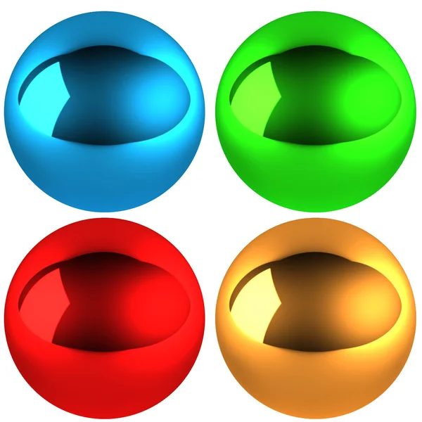 Conjunto de ilustrações de esferas de cor — Fotografia de Stock