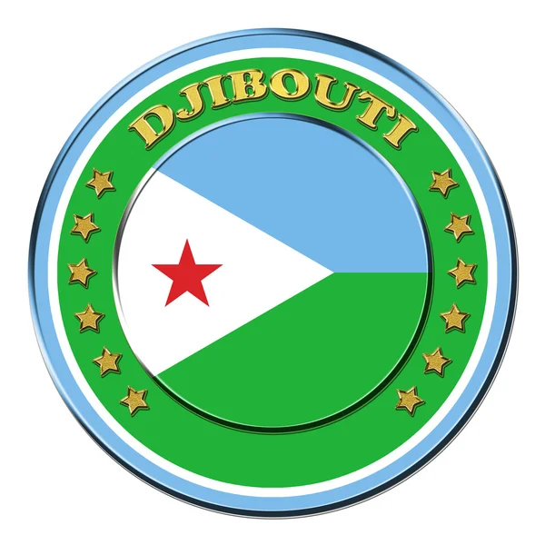 Zadání s symboly Džibuti — Stock fotografie