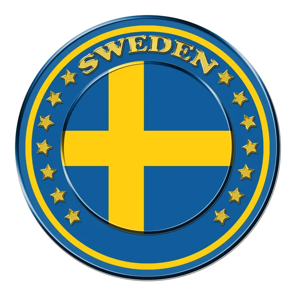 Pris med Sveriges symboler - Stock-foto