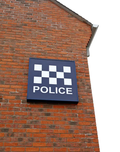 警察站标志 — 图库照片