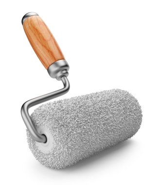 Paint roller. 3D Icon isolated on white clipart