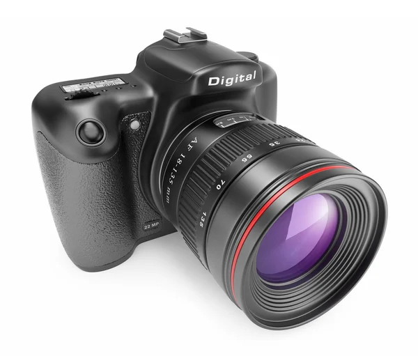 Digitalkamera. 3D ikonen isolerad på vit bakgrund — Stockfoto