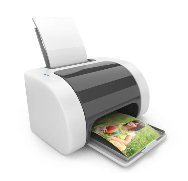 Tiskárna 3d. tisk fotografií. ikona izolovaných na bílém — Stock fotografie