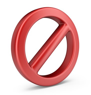 Stop symbol. 3D Icon isolated on white clipart