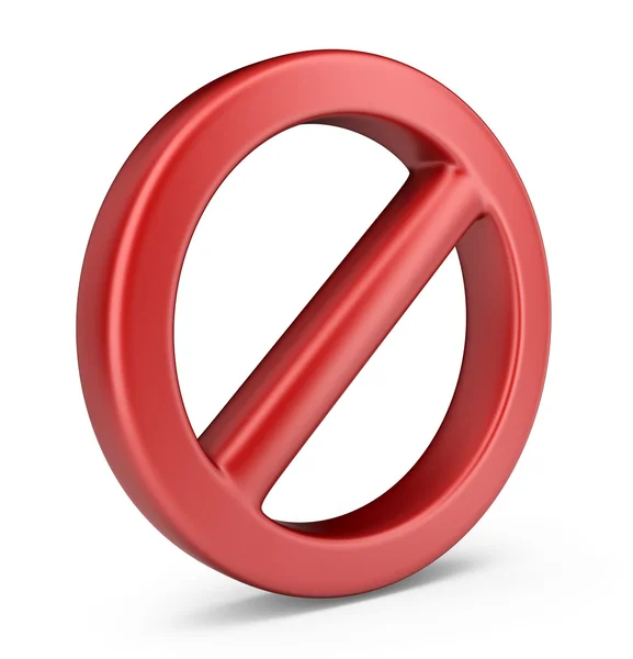 Stoppa symbol. 3D ikonen isolerad på vit — Stockfoto