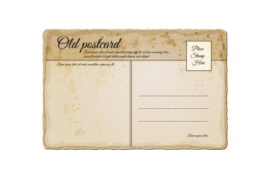 Old, Vintage Post Card clipart