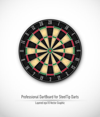 Professional Dartboard for Steel Tip Darts clipart