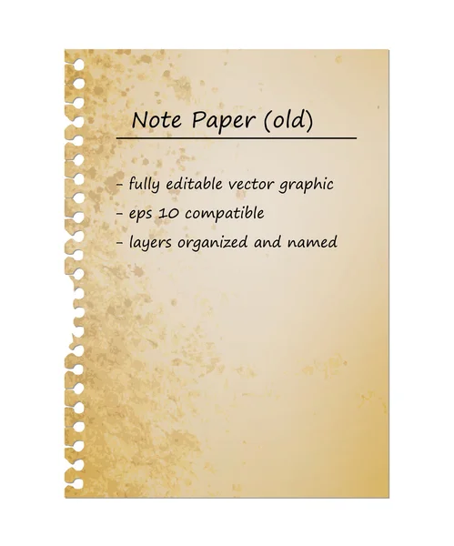Staré vinobraní papír — Stockový vektor