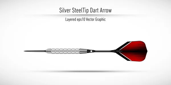 Flecha de dardo de punta de acero realista — Vector de stock