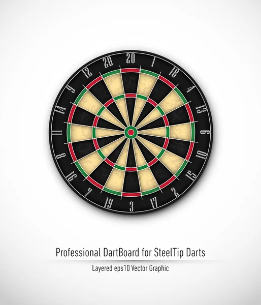 Επαγγελματική dartboard για χάλυβα tip βελάκια — Διανυσματικό Αρχείο