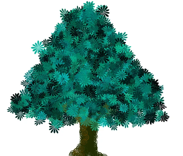 Дерево зеленое — стоковое фото