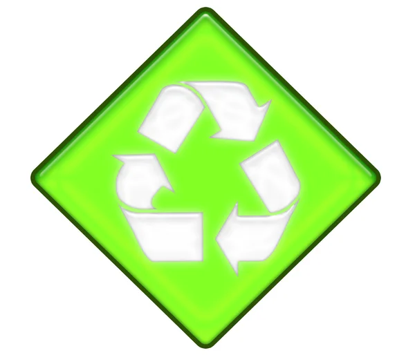 Recycler signe dans un design différent — Photo