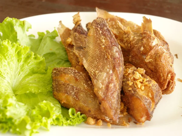 Ταϊλανδικά τρόφιμα τηγανητό ψάρι — Φωτογραφία Αρχείου