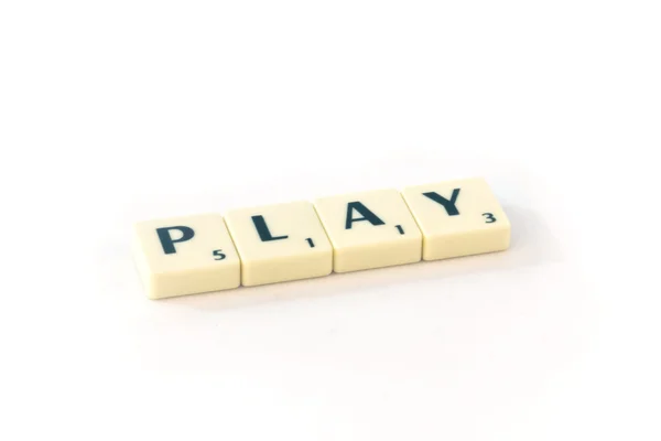 Cartas de Scrabble - Jugar —  Fotos de Stock