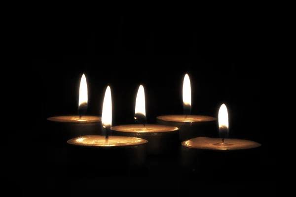 stock image Candles on black background 2