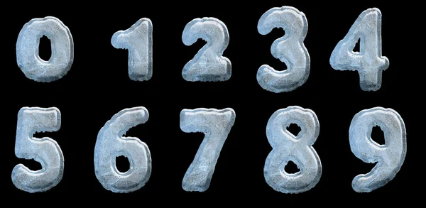 Set of Ice Numbers — Stock Photo, Image