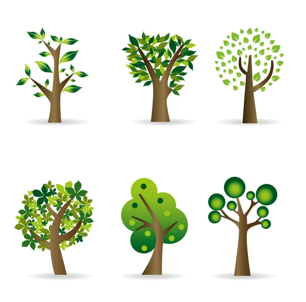 stock vector Collection of trees