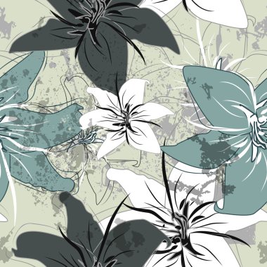 Seamless floral pattern clipart