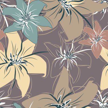 Seamless floral pattern clipart