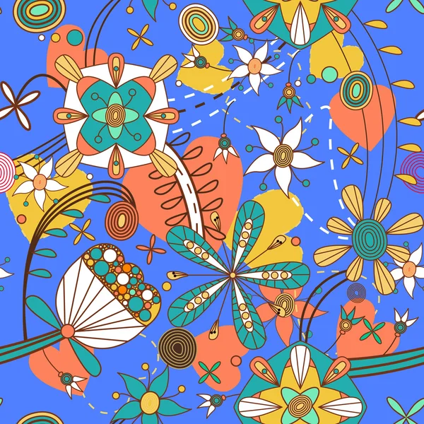 Texture sans couture vecteur floral — Image vectorielle