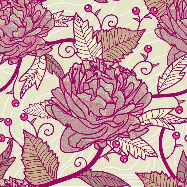 Texture florale sans couture — Image vectorielle