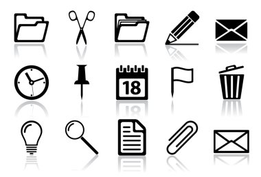 Office icon set clipart