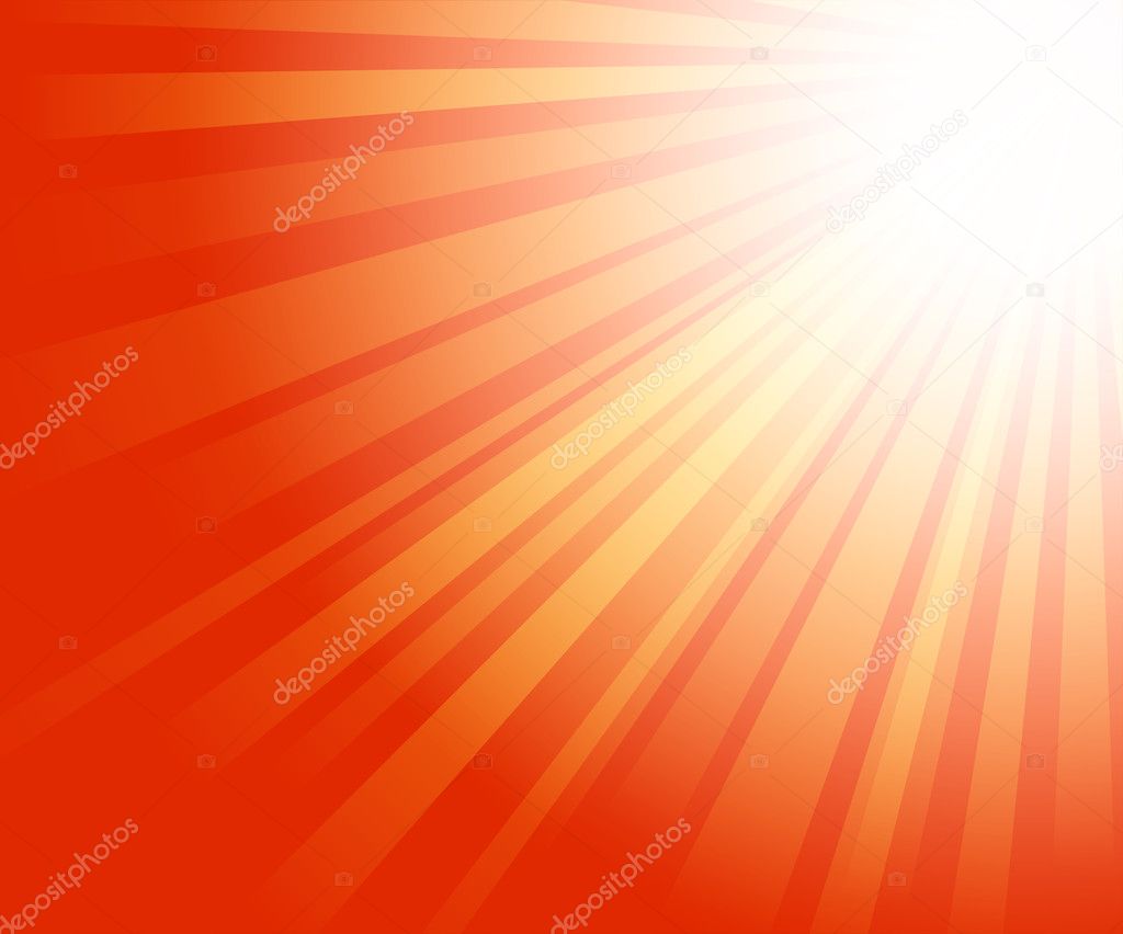 Warm sun light on red background