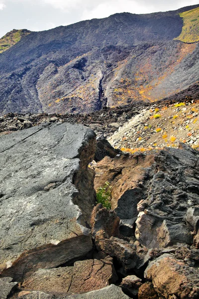 エトナ火山シチリア島の上部 — ストック写真