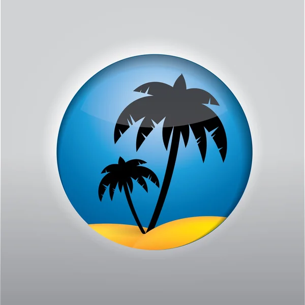 Palmiye ağaçlı tropik arka plan — Stok Vektör